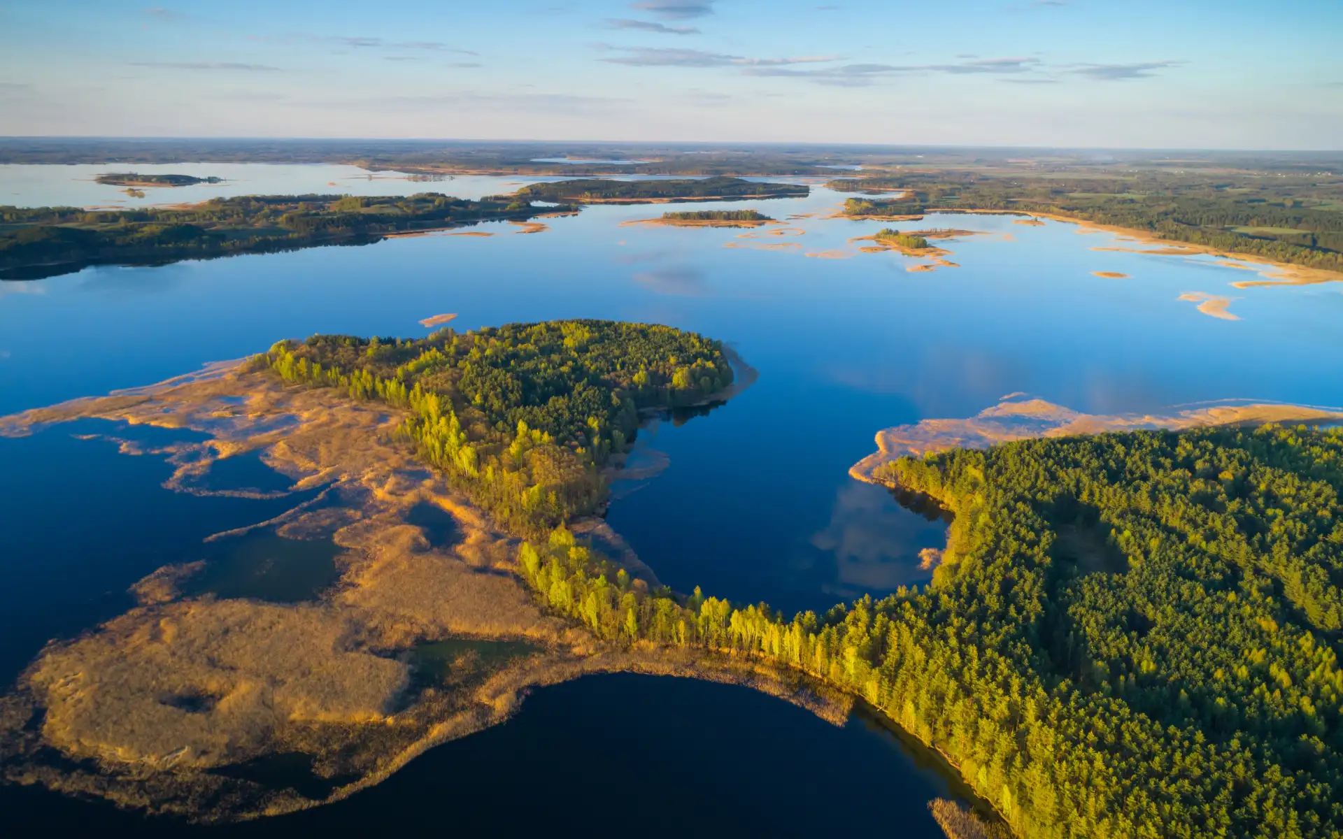 Braslau lakes aerial view
