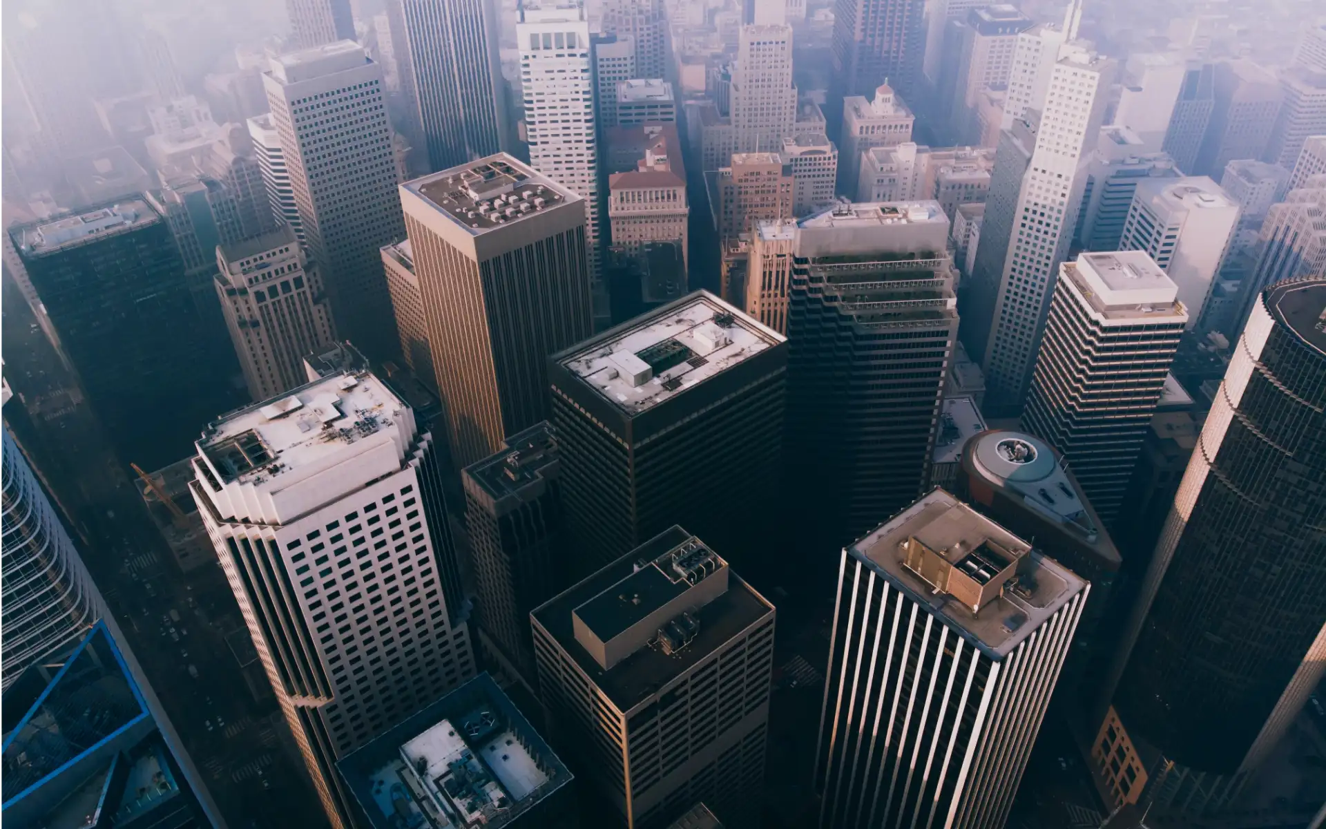 Skyscrapers from overhead