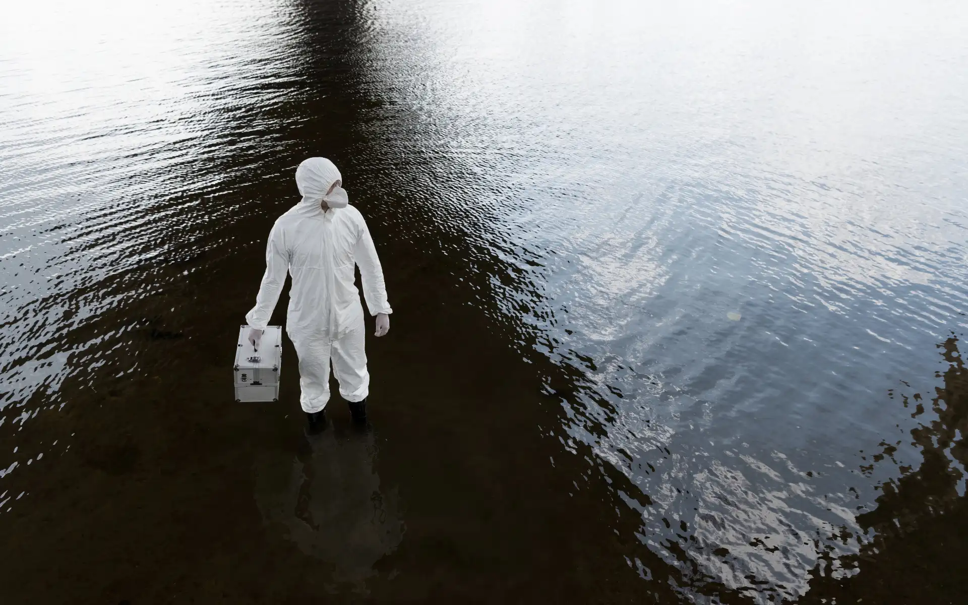 Water inspector at work